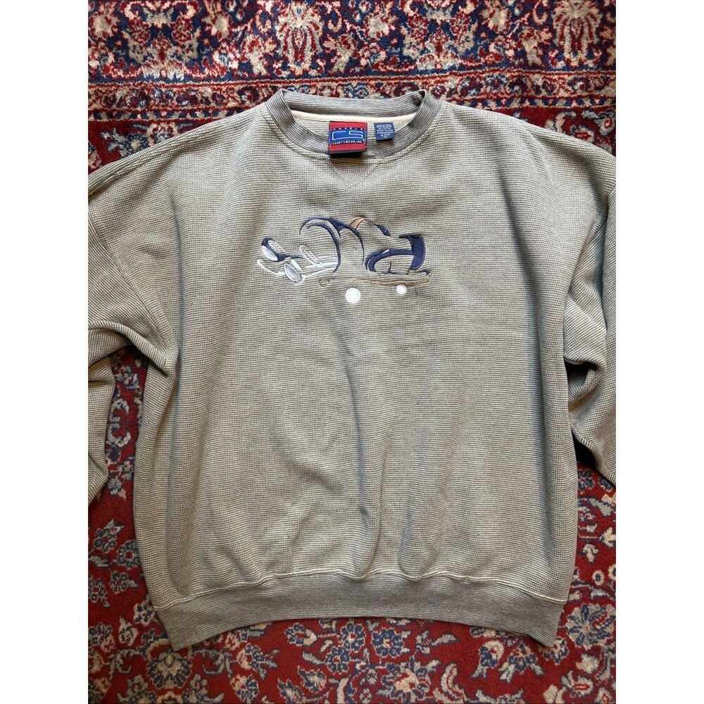 Vintage Golf Sweatshirt Mens XL Gray Crewneck Embroidered 90s